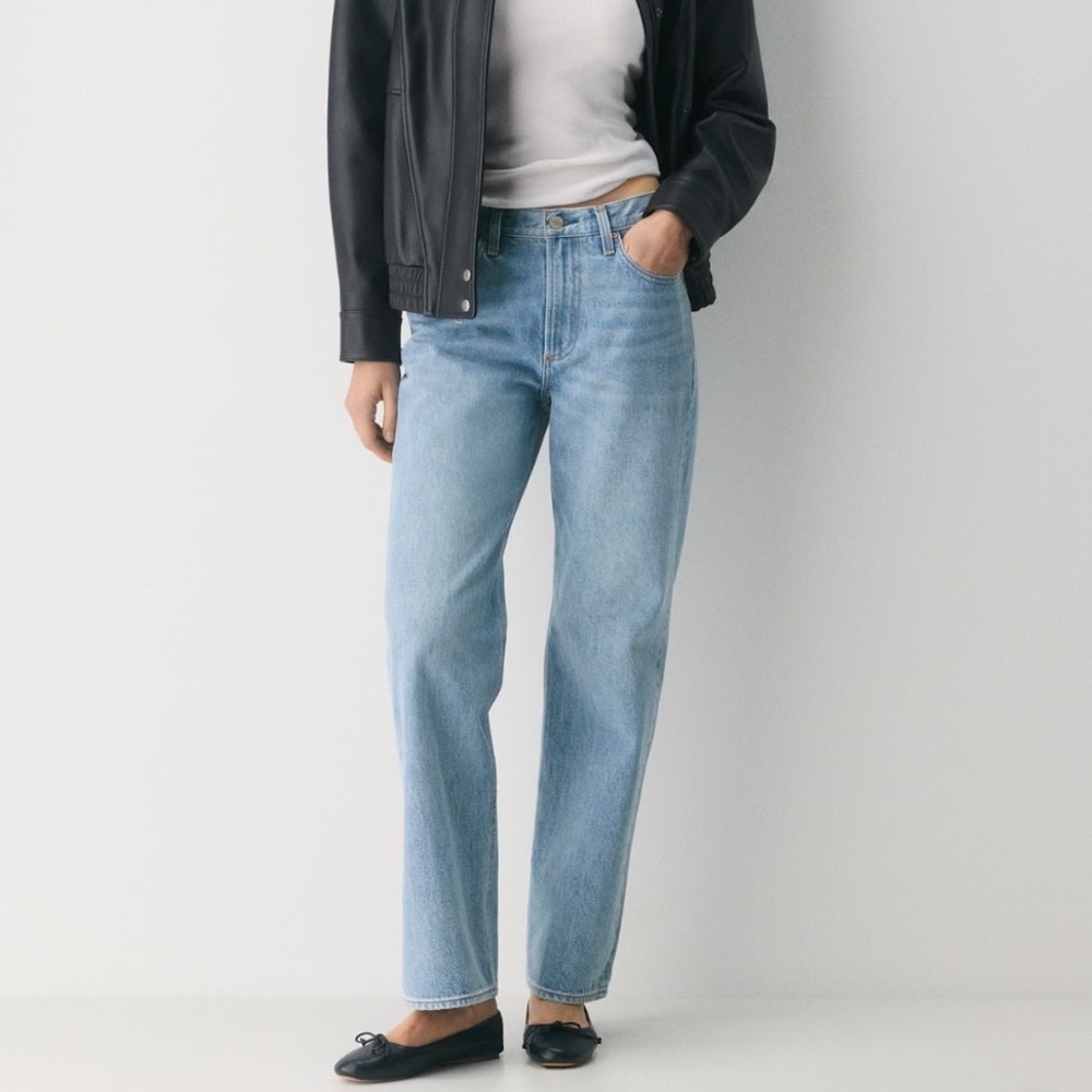 Denim Forum Aritzia The 90s Iggy Lo-Rise Baggy Jeans Light Blue Women Sz 23